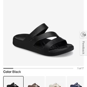 CROCS Black Gateway Strappy Sandals